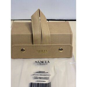 Sancia 3 Compartment Sunglass Case - Sand color  - New in Box